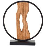 Brilliant Table Lamp Chaumont Aluminium Metal Wood Black 6W 850lm - 830 Warm White