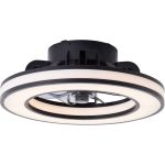 Brilliant Mondello Ceiling Fan Plastic Black 23W 3100lm - 827-865 CCT | 420mm - Remote Control Dimmable